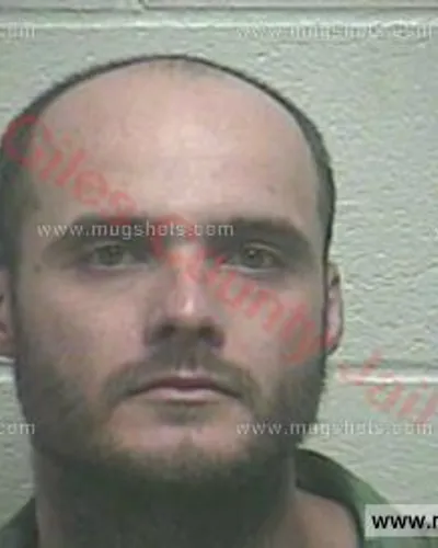 Booking photo of Daniel Burleson, Giles County, Jun 27, 2017