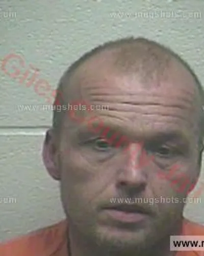 Booking photo of Robert Allan Hickok, Giles County, Jan 17, 2018