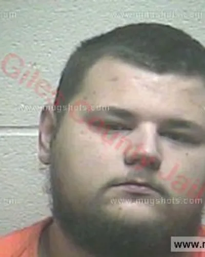 Booking photo of Dustin Abernathy, Giles County, Jan 25, 2018