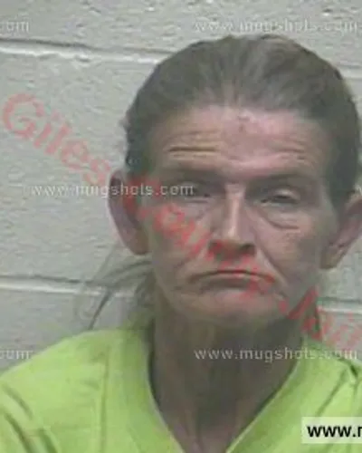 Booking photo of Karen Sue Mcneil, Giles County, Apr 20, 2016