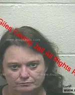 Booking photo of Karen Denise Robbins, Giles County, Jan 8, 2019