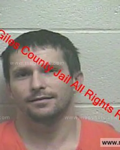 Booking photo of Brandon Ray Blake, Giles County, Mar 16, 2019