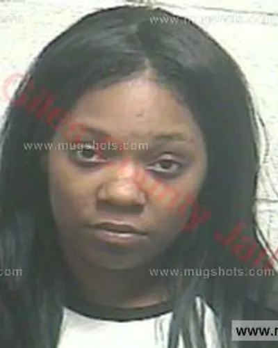 Booking photo of Tasia Symone Paige, Giles County, Sep 12, 2016