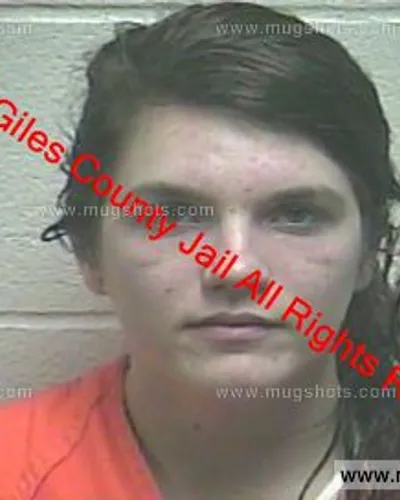 Booking photo of Jessica Francis, Giles County, Feb 9, 2020
