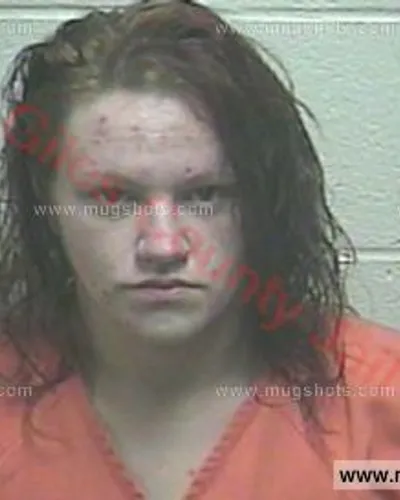 Booking photo of Kristin Marie Allen, Giles County, Feb 25, 2017