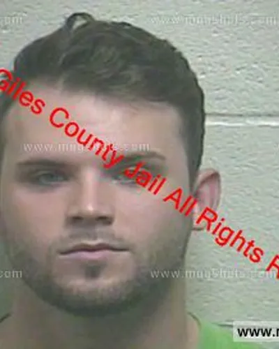 Booking photo of Jeremy Glover, Giles County, May 12, 2019