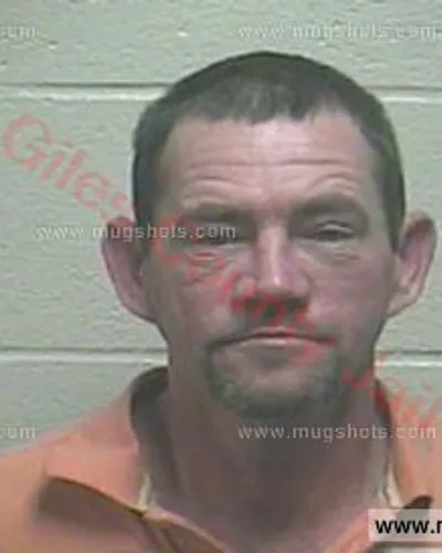 Booking photo of Theodore Authur Hill, Giles County, May 16, 2018