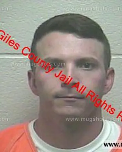 Booking photo of Jordan Hindman, Giles County, May 24, 2019