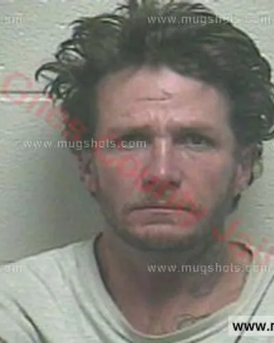 Booking photo of Thomas Kyle Huff, Giles County, Feb 21, 2018