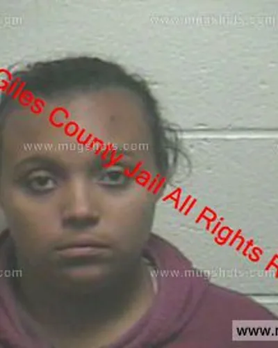 Booking photo of Suncerray Gray, Giles County, Apr 13, 2020