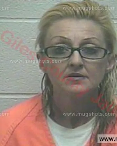 Booking photo of Rebecca Faye Stewart, Giles County, Jan 21, 2018