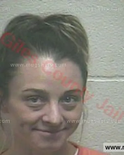 Booking photo of Laura Burleson, Giles County, Aug 30, 2017