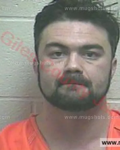 Booking photo of Justin Wade Hatfield, Giles County, Feb 1, 2018