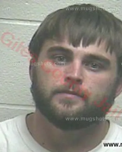 Booking photo of Trent Lee Teeples, Giles County, Mar 16, 2016