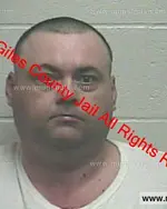 Booking photo of Adam Scotty Abernathy, Giles County, Apr 23, 2019