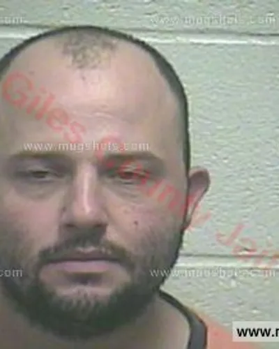 Booking photo of Heath Douglas Brymer, Giles County, Nov 29, 2015