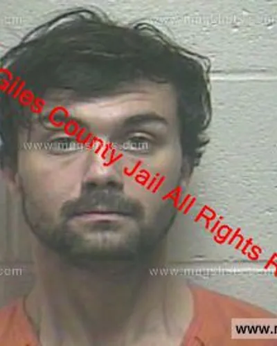 Booking photo of Justin Wade Hatfield, Giles County, Oct 8, 2019