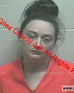 Booking photo of Courtney Marie Hatchett, Giles County, Feb 19, 2020