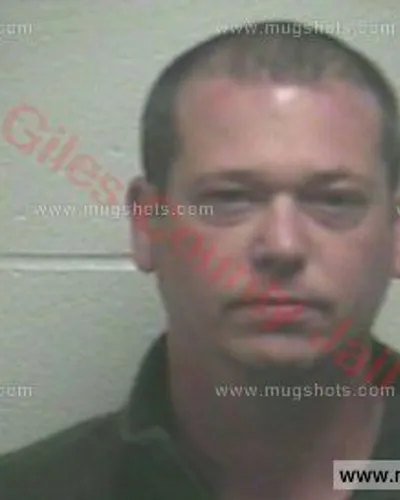 Booking photo of Brent Galloway, Giles County, Oct 29, 2017