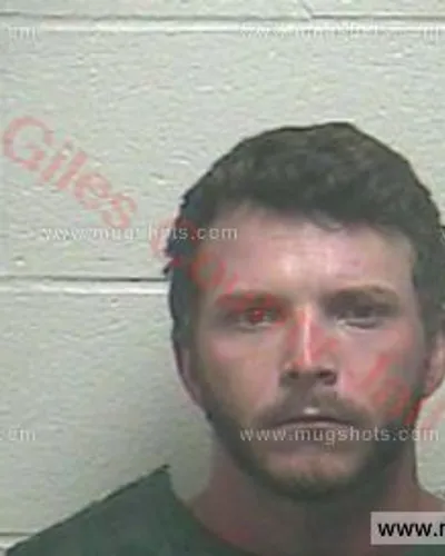 Booking photo of Jordan Wade Hindman, Giles County, Jun 11, 2018