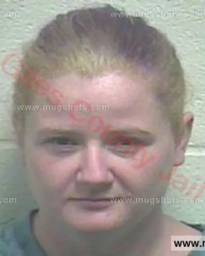 Booking photo of Kristina Ann Pylant, Giles County, Sep 15, 2015