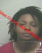 Booking photo of Samantha Glenn Houston, Giles County, Dec 25, 2018
