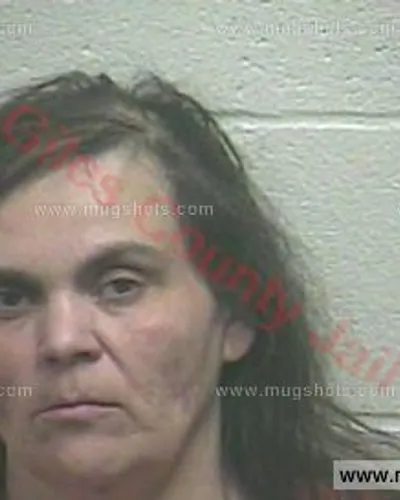 Booking photo of Donna Gail White, Giles County, Jan 25, 2018