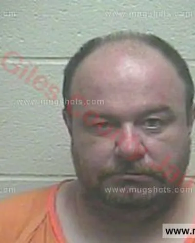 Booking photo of Scott Kenneth Herren, Giles County, Aug 30, 2017