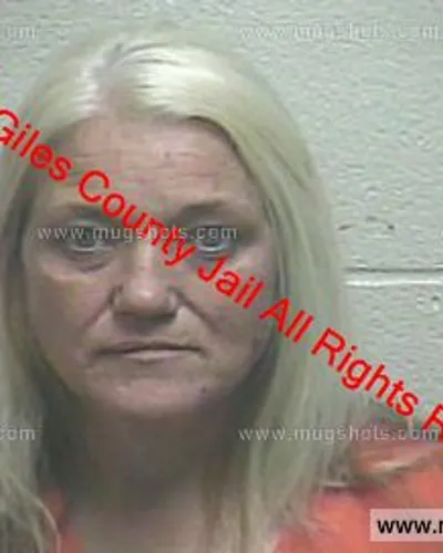 Booking photo of Roxanne Hinson, Giles County, Oct 25, 2019