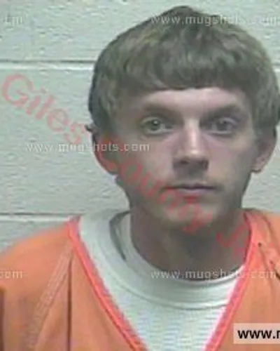 Booking photo of Matthew T Gower, Giles County, Sep 12, 2017