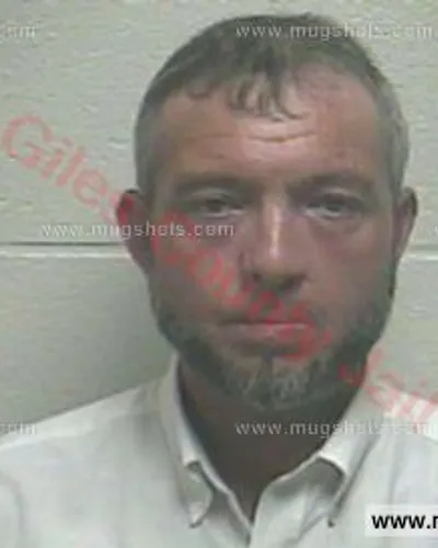 Booking photo of Shane Evans Vincent, Giles County, Sep 26, 2017