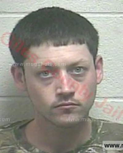 Booking photo of Kolton White, Giles County, Jan 14, 2017