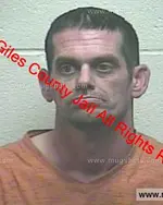 Booking photo of Sean Arron Russell, Giles County, Feb 25, 2020