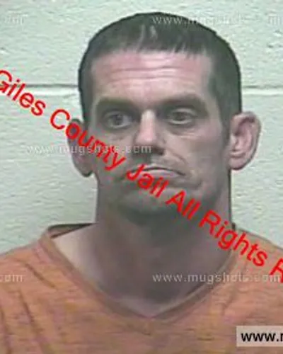 Booking photo of Sean Russell, Giles County, Feb 25, 2020