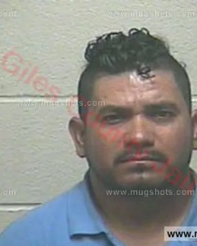 Booking photo of Sanchez Rodriguez, Giles County, May 29, 2018