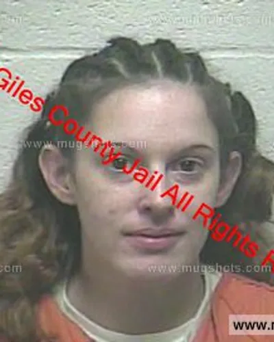 Booking photo of Brittney Hitt, Giles County, Jan 24, 2019