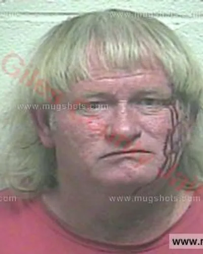 Booking photo of Stephen Curtis, Giles County, Mar 19, 2018