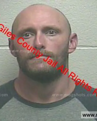 Booking photo of James J Blevins, Giles County, Oct 25, 2019