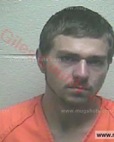 Booking photo of Kyle Lee Peters, Giles County, Aug 17, 2017