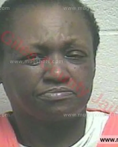 Booking photo of Diane Jones Lewis, Giles County, Dec 27, 2015