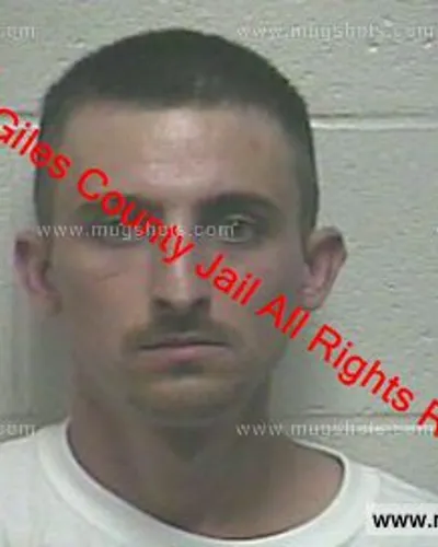 Booking photo of Andrew Ellis Cone, Giles County, May 19, 2019