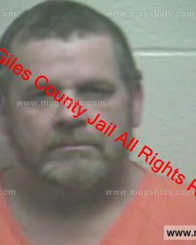 Booking photo of Forrest Alex May Jr., Giles County, Mar 12, 2019