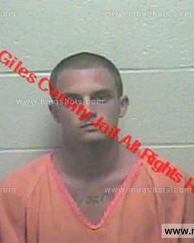 Booking photo of Erik Blake Thornton, Giles County, Jul 15, 2015