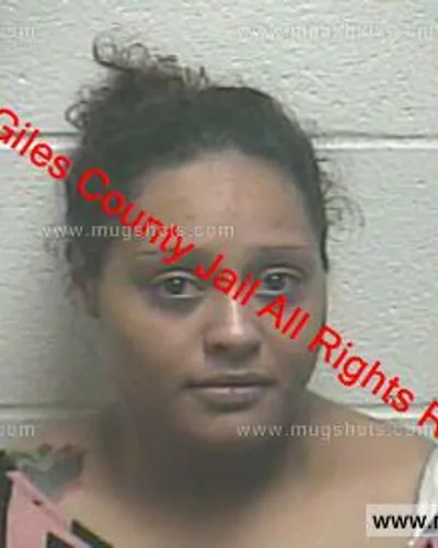 Booking photo of Christene Garland, Giles County, Feb 26, 2020