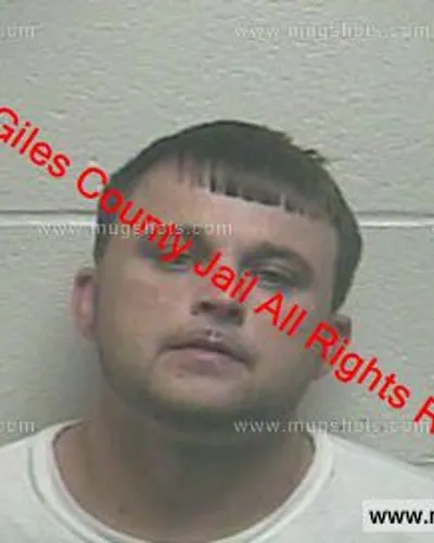 Booking photo of Trent Teeples, Giles County, Feb 14, 2020