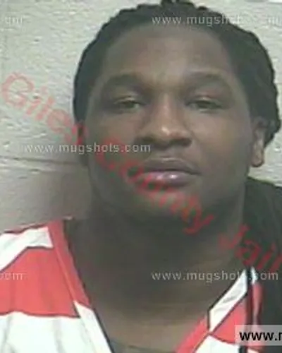 Booking photo of Tory Terrell Hardison, Giles County, Jul 18, 2016