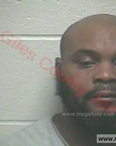 Booking photo of Kareem Omar Bryant, Giles County, Jan 11, 2018