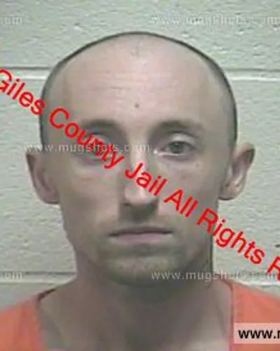 Booking photo of Dustin Wnuk, Giles County, Sep 27, 2019