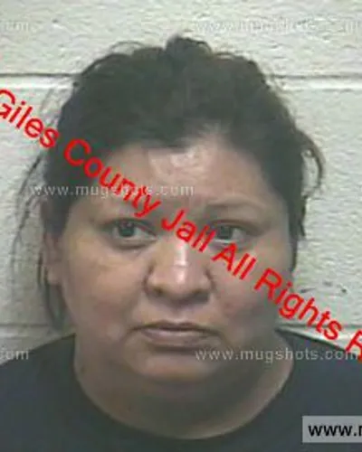 Booking photo of Priscilla Thompson, Giles County, May 30, 2019