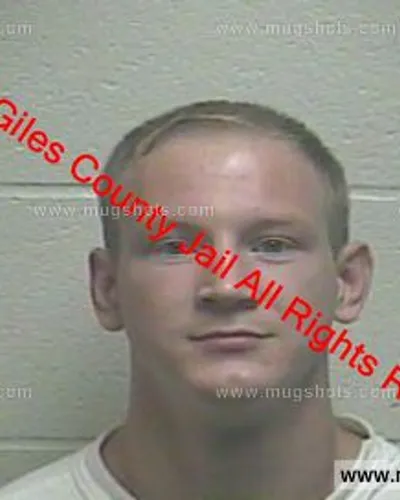 Booking photo of Dustin Walker, Giles County, Dec 28, 2019